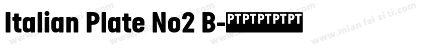 Italian Plate No2 B字体转换